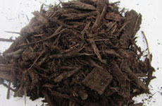 Brown dyed mulch
