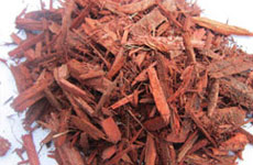 Red dyed mulch